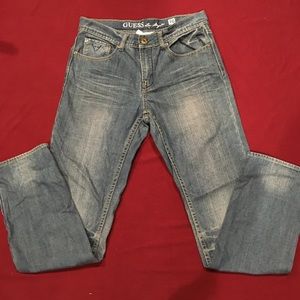 🔷GUESS young mens blue jeans size 16